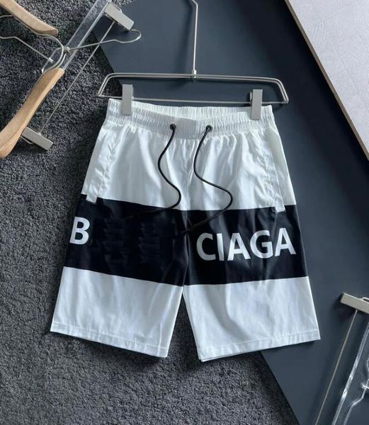 

shorts designer summer beach mens womens cotton fashion plaid printed drawstring pants relaxed homme casual streetwear sweatpants asian size, White;black
