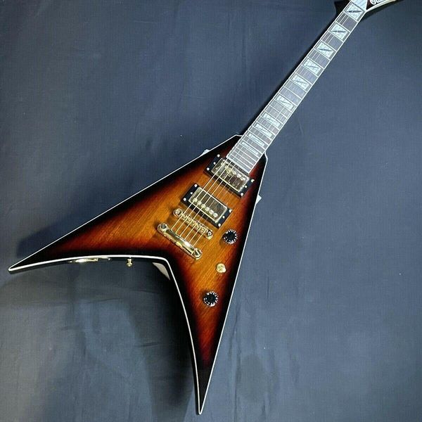 

special fork electric guitar 6 strings sunset color mahogany customization new