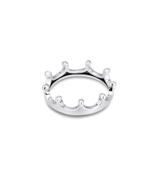 

polished crown ring genuine 925 sterling silver for jewelry making woman diy fashion female rings party wedding3214017
