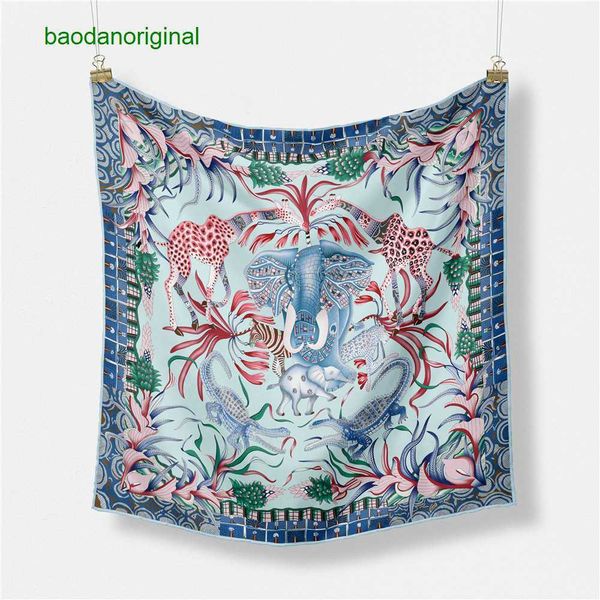 

hemres designer scarves versatile small square women in summer for korean scarves dualpurpose headscarves and highend headbands a6cf, Blue;gray