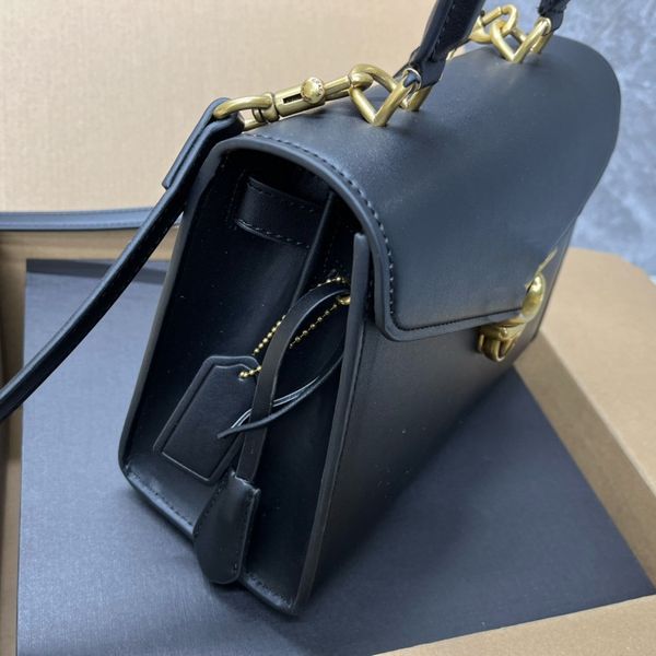 

designer bags handle handbags fashion classic flap handbag solid black leather small shoulder crossbody bags women tabby messenger bags purs