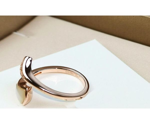 

2020 new scalloped white shell zircon gold ring for women fashion engagement wedding jewelry for woman7674764, Silver