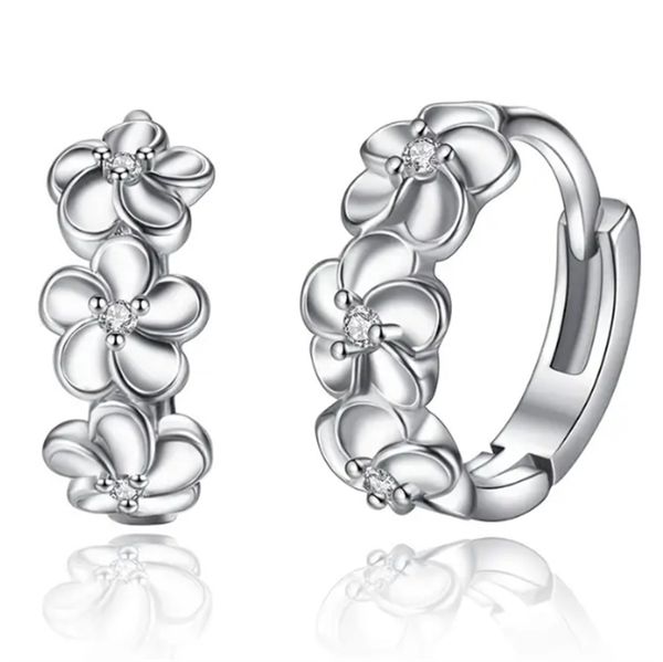 

sparkling and sweet style: flower zircon earrings - perfect for parties, holidays, and birthdays, Golden