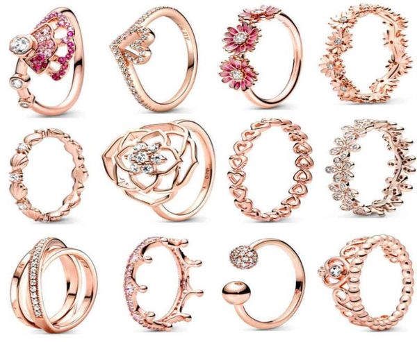 

ladies 2021 style 925 sterling silver shiny polished line ladies daisy original ring wedding engagement jewelry gift2889900