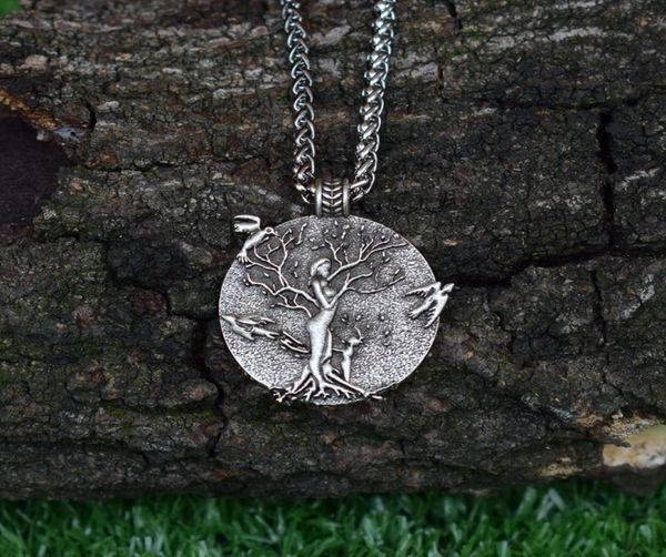 

sanlan 12pcs wicca pagan to roots to grow mother and daughter tree of life necklace gift for mom7556821, Silver
