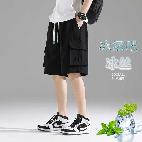 

men's shorts workwear summer trendy brand pure cotton extra fat oversized five piece pants american ruffian hsome sports casual, White;black