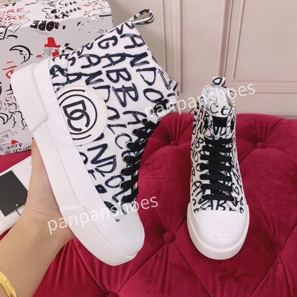 

2023new fashion casual shoes women men designer leather lace-up sneakers fashion lady flat running letters shoes platform sneaker, Black