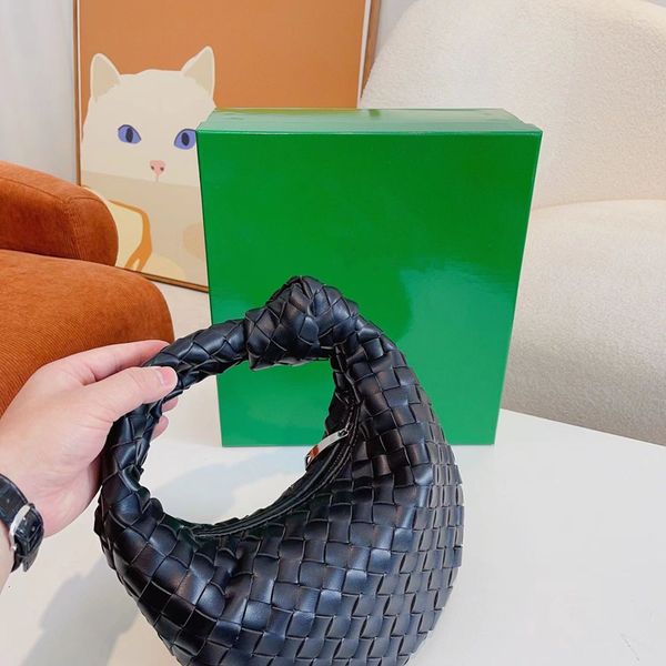 

designer fashion evening bags woven handbag notted clutch bag for women soft leather hobo bag fashion mini clutch purse with zipper closure