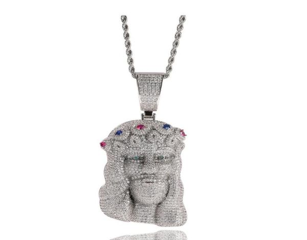 

hip hop necklaces aaa cz stone paved bling iced out big jesus piece pendants necklaces for men rapper jewelry7904841, Silver