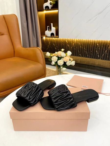 

designer luxury oran sandal women chain slides summer rubber big head slides fashion beach shoes flat 0426, Black