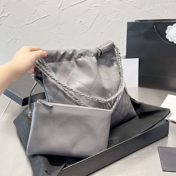 

womens calfskin small 22 shopping quilted bags black white grey silver metal hardware matelasse chain crossbody shoulder handbags with coin