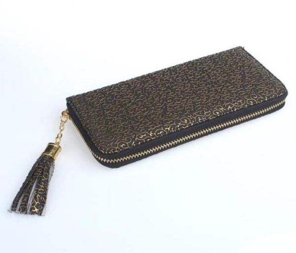 

summer women zipper wallets fashion style long clutch money clips purse2489347, Black