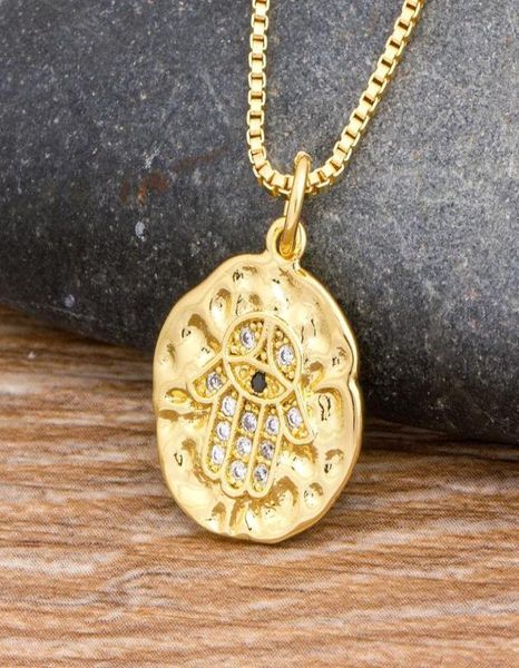 

pendant necklaces drop hamsa oendant necklace for women collares gold color palm fatima party holiday jewelry giftpendant pendantp9488283, Silver