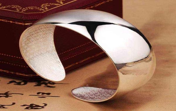 

new chinese style silver bracelet women039s fashion opening adjustable glossy simple ethnic jewelry accessory7597593, Black