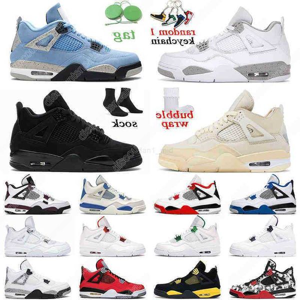 

4 men women basketball shoes 4s black cat white cement fire red university blue mens trainer