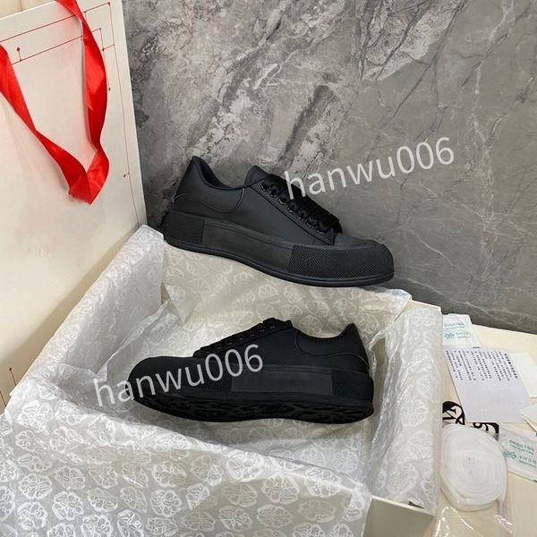 

new mens quality designer sneaker lace up genuine leather sneakers fashion womens casual designer sneaker2023, Black