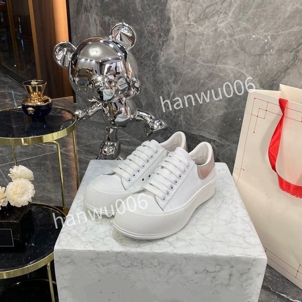 

2023new men quality designer sneaker lace up genuine leather sneakers fashion womens casual designer sneaker, Black