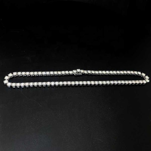 

eternal jewelry factory custom men women real s925 silver 10k 14k gold moissanite diamond 18inch tennis link chain necklace