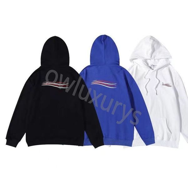 

designer sweater hoodies mens hoodie autumn designer hoodies pullover sweatshirts hip hop letter print blue labels printing, Black