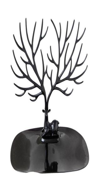 

2020 new style deer earrings necklace ring pendant bracelet white black jewelry display stand tray tree storage racks organizer ho4425966, Black;white