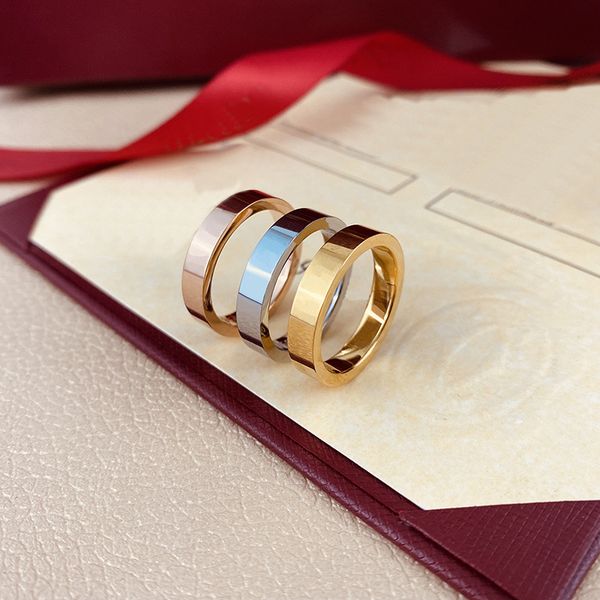 

designer classic light luxury couple matching ring female ring personality without fading tail student, Golden;silver