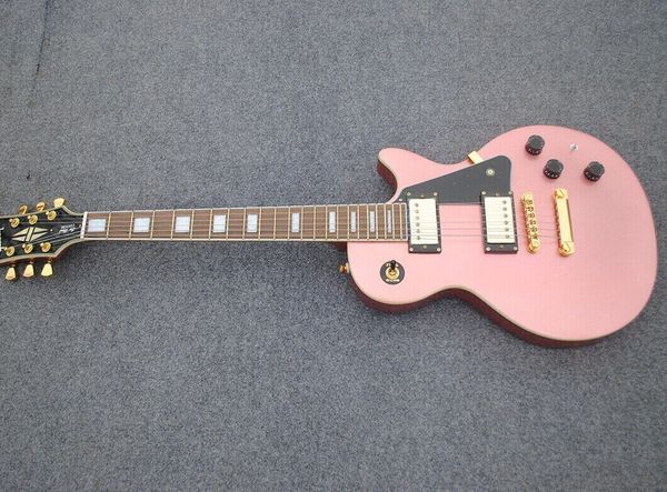 

new factory custom electric guitar,metal fittings mahogany, silver pink 6 string