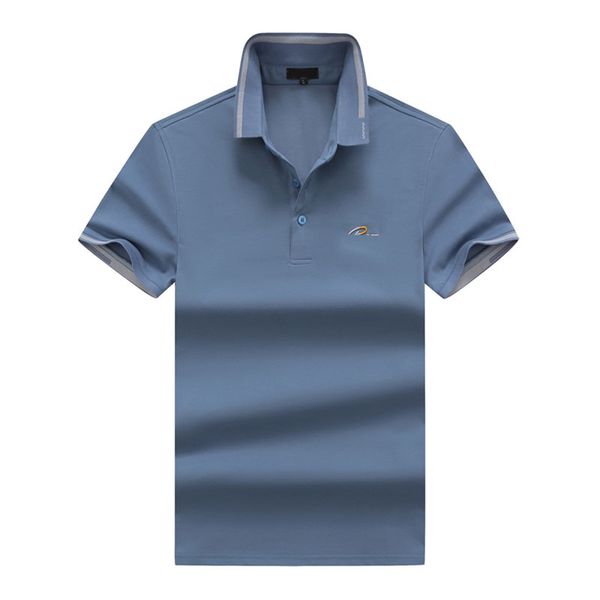 

mens polos designer boss striped polo collar men embroidery short sleeve casual pure cotton solid color high street homme casual sports shir, White;black