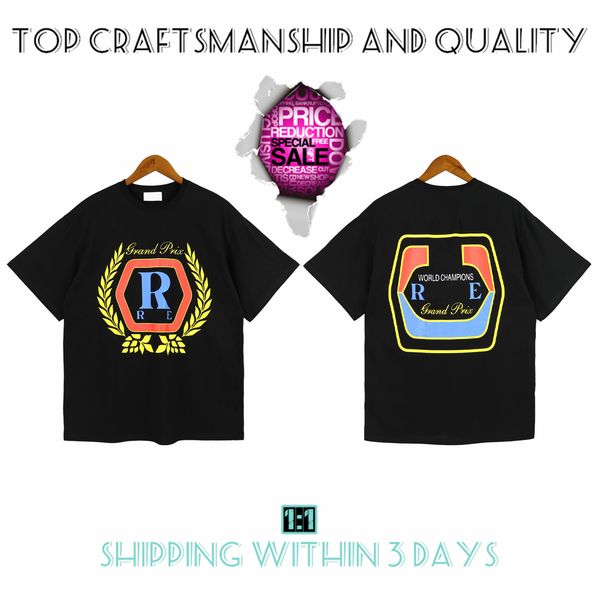 

rhude mens t shirts summer fashion designer tshirts street casual short sleeve beach style rhude tees cotton printing rhude shirt luxury, White;black