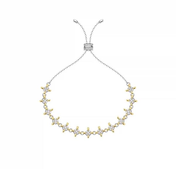 

he family sky star heavy industry full circle color separation electroplated ins trendy minority bracelet jewelry female, Golden;silver