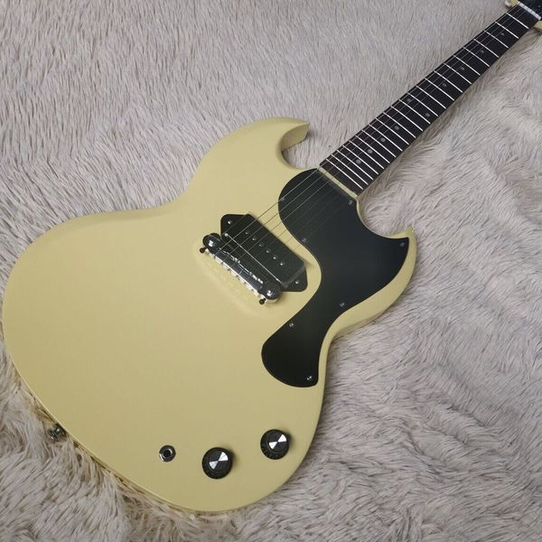 

factory customization cream yellow integrated button electric guitar 6 string