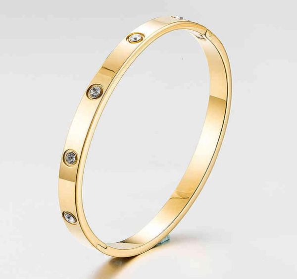 

stainless steel bracelet jewelry korean love full drill buckle couple ten titanium4199401, Black