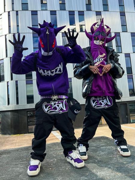 

men's pants y2k cargo harajuku hip hop pattern oversized baggy black men women rock gothic wide trousers streetwear 230512