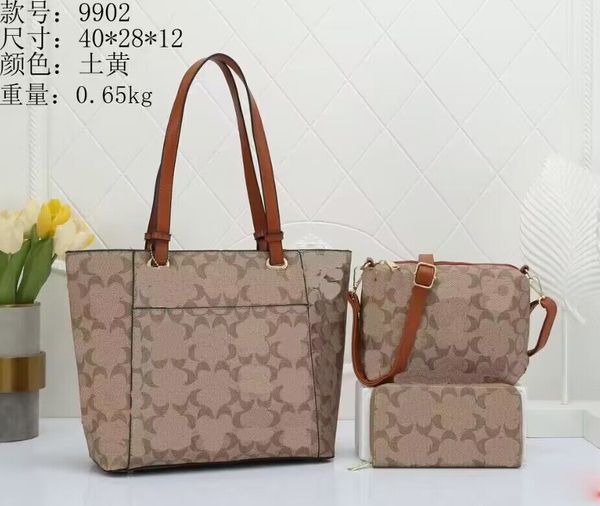 

lady coac bags luxurys handbag 3in1 tote purse women shoulder crossbody bag messenger wallet designer coacs satchels shopper underarm hobo p