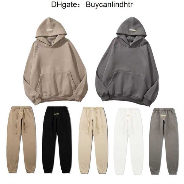 

ess hoodie mens women hoody designer hoodies fashion streetwear pullover sweatshirts loose hooded jumper clothing, Black