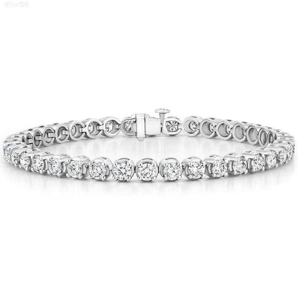 

custom luxulry real s925 silver 9k 10k 14k 18k gold high-end iced out vvs moissanite lad diamond tennis bracelet