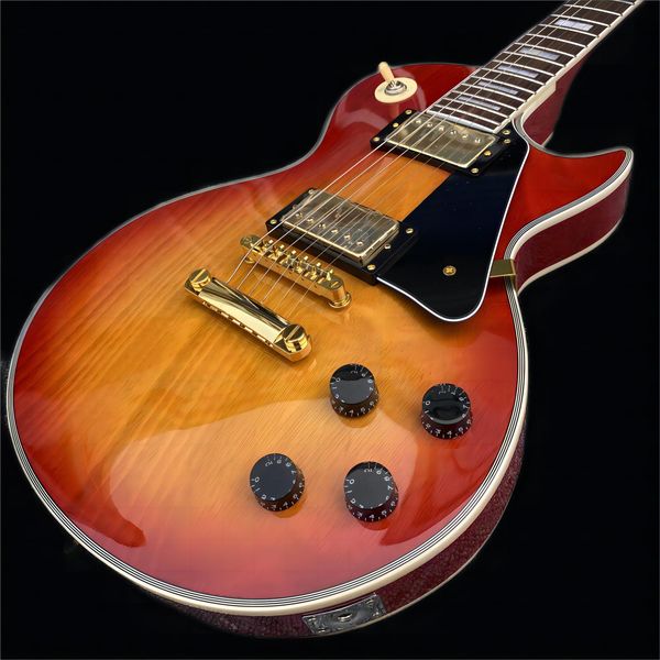 

factory wholesale mahogany body gold custom red electric guitars1653456