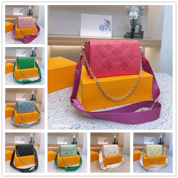 

coussins pochette chain bag soft lambskin embossed handbag designer women luxurys shoulder woc clutch bags crossbody purse m80745 embroidery