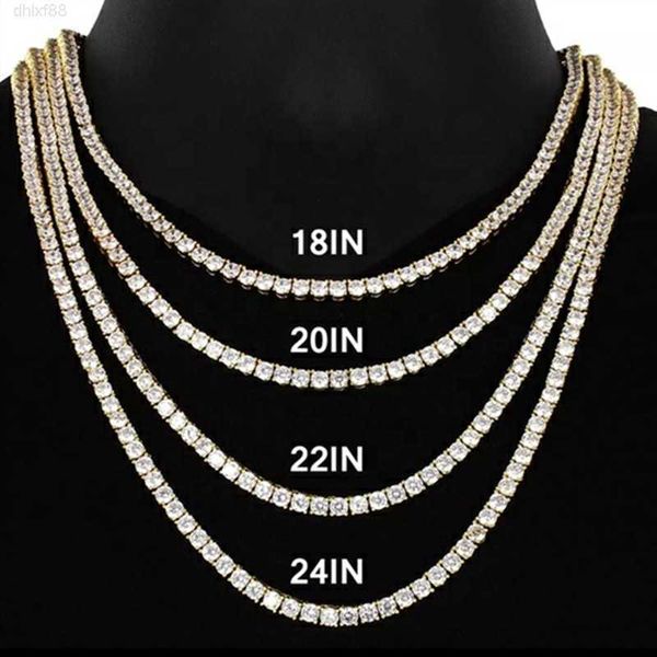 

22 inches length moissanite diamond tennis bracelet for girls, Silver