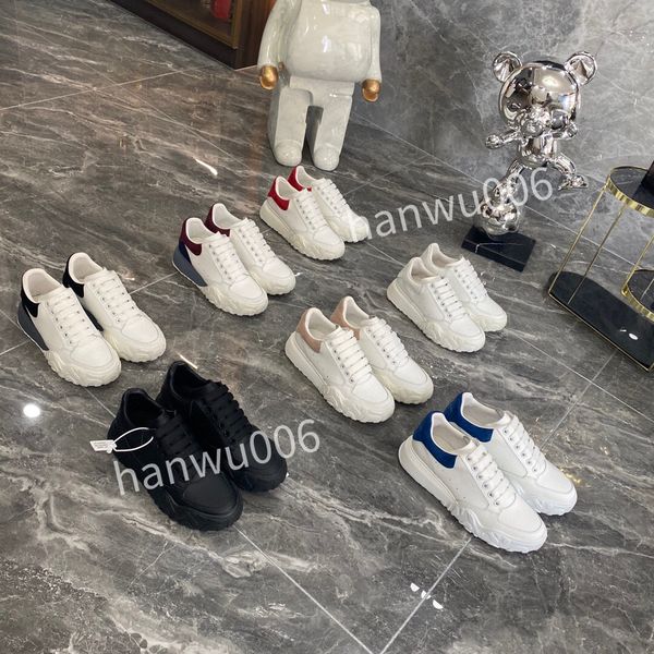 

new mens quality designer sneaker lace up genuine leather sneakers fashion casual designer sneaker2023, Black