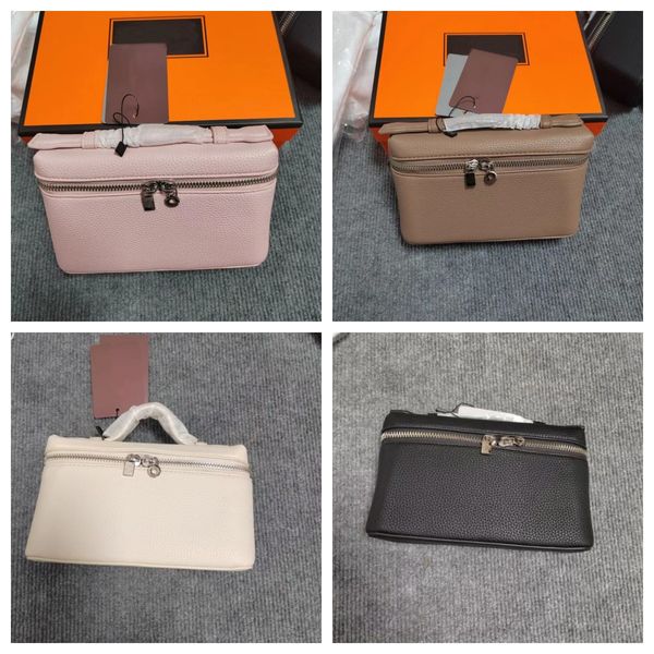 

loro piana bag lp19 pouch tote lunch box layer l19 pouch handbag womens shoulder bags extra pocket leather designer two way zipper handbags
