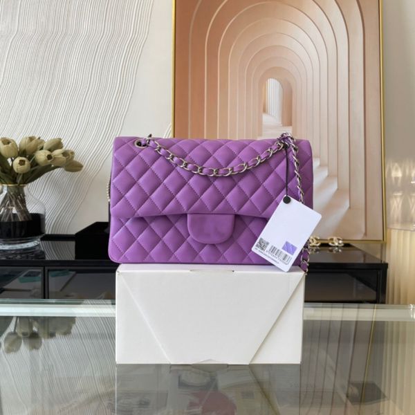 

channel cf shoulder bag classic flap luxury woman messenger bag fashion smooth lambskin chain crossbody bag soft leather hobos bag gold silv