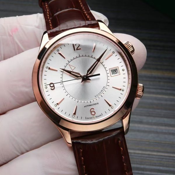 

men's high-quality luxury watch with sapphire and swiss movement, exquisite and perfect for entry and exit at the counter, suitable for, Slivery;brown