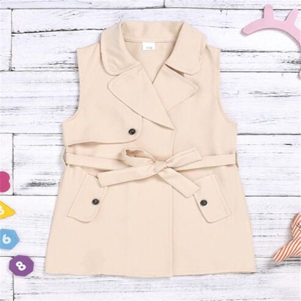 

new style children girls dress turn-down collar sleeveless princess skirt belt bowknot toddler kids dresses, Red;yellow