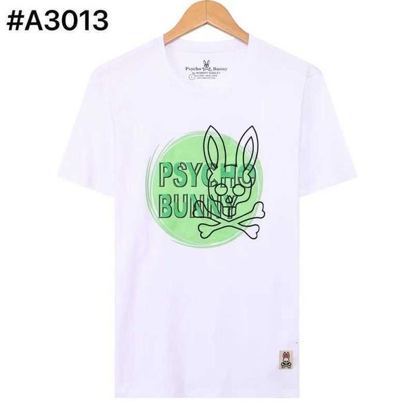 

psycho bunny t shirt 23 summer new skull rabbit cartoon pattern high end embroidery flocking printing short sleeve fashion brand t-shirt qo9, White;black