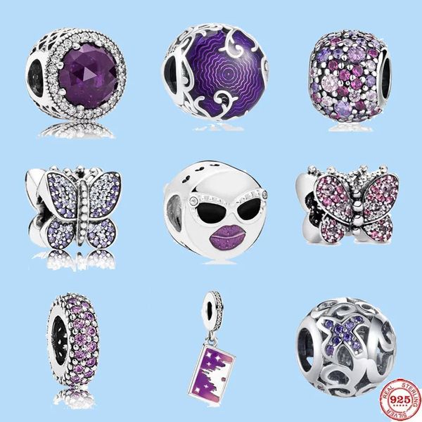 

925 sterling silver charms for pandora jewelry beads dangle new butterfly stay cool bead, Black