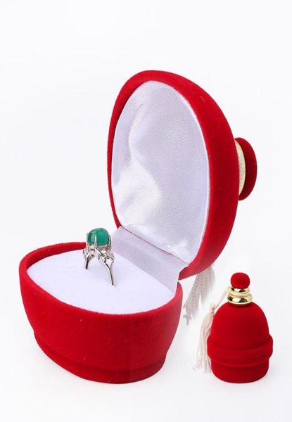 

jewelry pouches bags lovely bells red velet rings packaging gift box for women earrings necklace jewellery display holder 21 styl7053947, Pink;blue