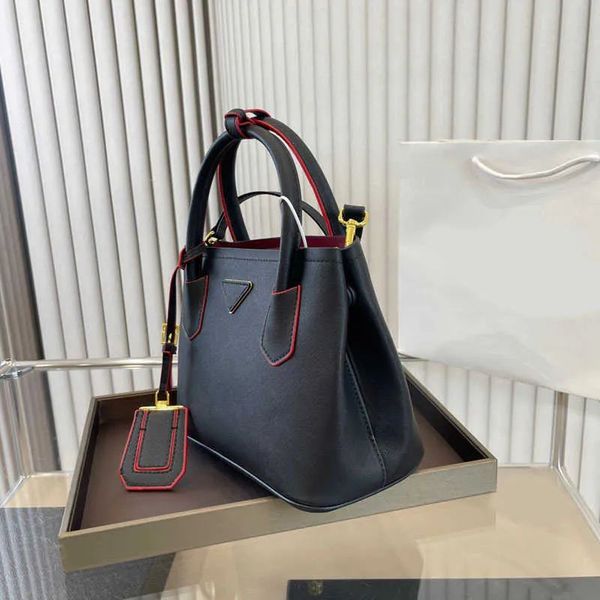 

totes prabag womens tote bag designers crossbody bags triangle logo leather purse handbag designer bags shopper purse 22110, Black;red