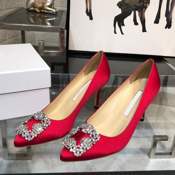 

2023 designer party wedding shoes bride women ladies sandals fashion dress shoes pointed toe high heels leather glitter, Black