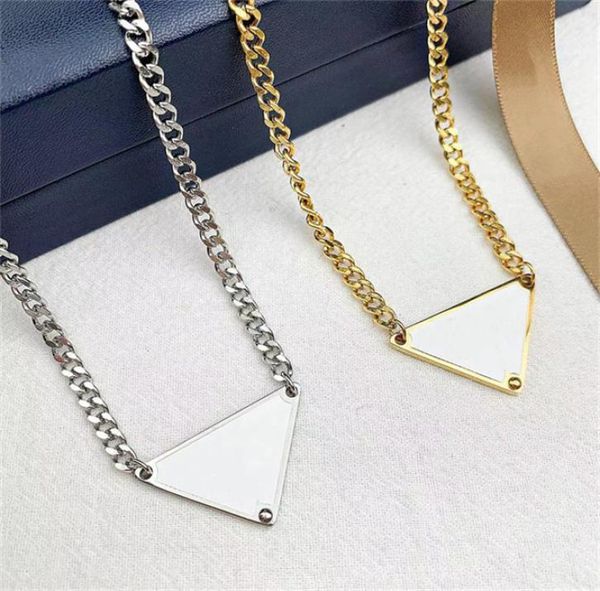 

new silver necklace pendant chain and gold luxurious triangle shape necklaces for women girl valentine039s mother039s day 6003192