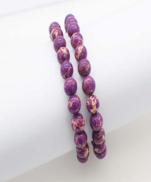 

bangle purple jaspers round 81012mm bracelet 75inch whole beads fppj nature12705266, Black